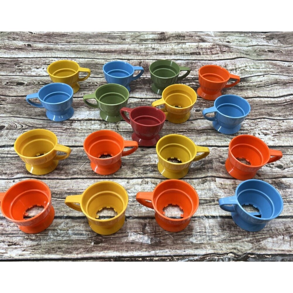 Set of 17 Vintage Multi-Colored Solo Cozy Cups In All The Same Style